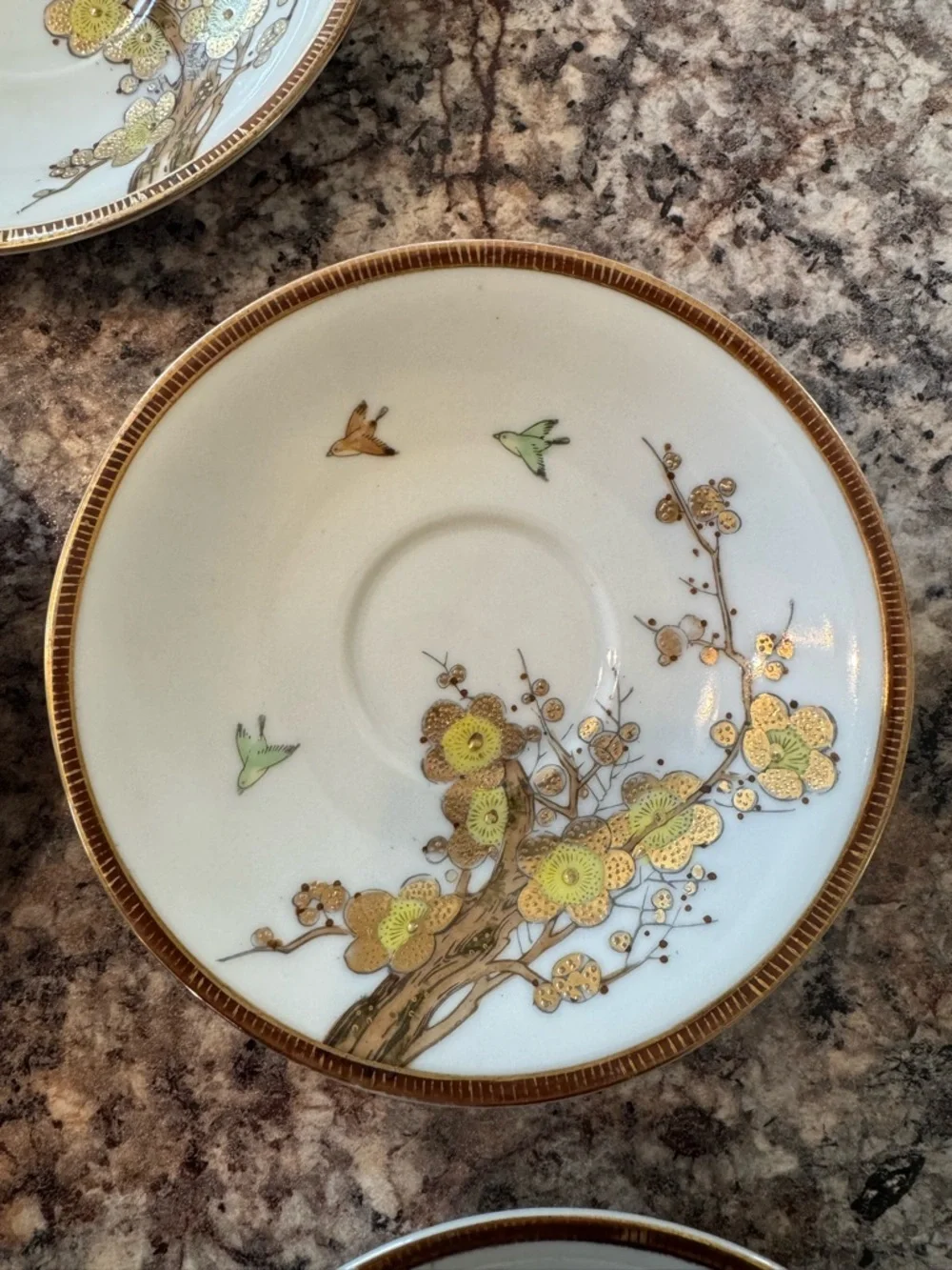 5 Vintage 1950s porcelain saucer from the Asahi Collection in Japan